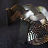 Vintage Bracelet Wire Braid Design Casual Retro 70s 80s Boho Gypsy Hipster Retro Jewelry Gift  WhenRosesBloom