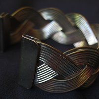 Vintage Bracelet Wire Braid Design Casual Retro 70s 80s Boho Gypsy Hipster Retro Jewelry Gift  WhenRosesBloom