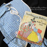 Book Sunbonnet Babies in Mother Goose Land Vintage Retro Library Decorative Graphic Art Rare Juvenile Child Reader Fiction WhenRosesBloom