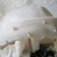Vintage White Cloche Hat Wedding Cap Elegant Bridal 1st Communion hat Retro Dressy Hat for Tea Downton  Gatsby Cosplay WhenRosesBloom