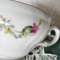 Vintage Floral Tea Cup Pink Roses with Gold Mid Century Tea Time Party Gift Victoria Downton Abbey Cottage Shabby Chic When Roses Bloom