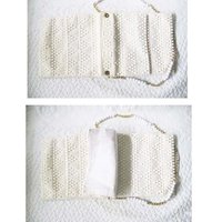 White Beaded Purse Vintage Retro Boho Mod Hippie Style Mod Swinging 60s Style Shoulder Bag for Cosplay NOS new old stock WhenRosesBloom