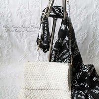 White Beaded Purse Vintage Retro Boho Mod Hippie Style Mod Swinging 60s Style Shoulder Bag for Cosplay NOS new old stock WhenRosesBloom