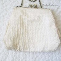 Vintage Purse White  Beaded Formal Evening Bag Elegant Handbag Wedding Tea Party Cocktail Party Deubutante Classic Bridal WhenRosesBloom