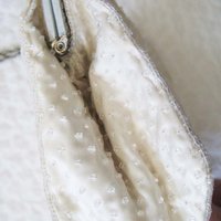 Vintage Purse White  Beaded Formal Evening Bag Elegant Handbag Wedding Tea Party Cocktail Party Deubutante Classic Bridal WhenRosesBloom