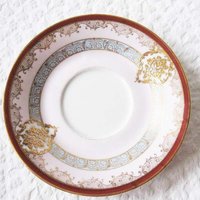 Vintage Tea Cup Red Blue Gold Japan Retro Art Nouveau Art Deco Graphic Edwardian Downton Abbey Style Tea Gift Shabby Chic WhenRosesBloom