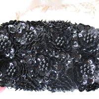 Black Beaded Purse Evening Bag Vintage Retro Cocktail Party Evening Purse Classic Style Glamour Dance Steampunk Cosplay WhenRosesBloom