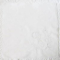 Vintage White Madeira Hanky R Initial Monogram Wedding Keepsake Gift Handkerchief Remembrance Heirloom Free Ship  US WhenRosesBloom