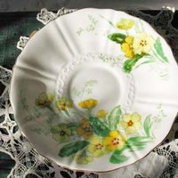 Tea Cup Yellow Floral English Bone China Old Royal Vintage Retro Tea Gift Classic Mid Century Modern Shabby Chic Tea  WhenRosesBloom