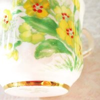 Tea Cup Yellow Floral English Bone China Old Royal Vintage Retro Tea Gift Classic Mid Century Modern Shabby Chic Tea  WhenRosesBloom