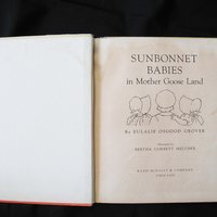 Book Sunbonnet Babies in Mother Goose Land Vintage Retro Library Decorative Graphic Art Rare Juvenile Child Reader Fiction WhenRosesBloom
