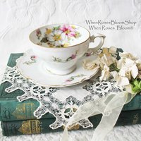Vintage Floral Tea Cup Pink Roses with Gold Mid Century Tea Time Party Gift Victoria Downton Abbey Cottage Shabby Chic When Roses Bloom