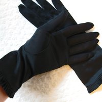 Vintage Gloves Black Retro Mid Century Tea Dance Wedding Downton Miss Fisher Steampunk Cosplay Gloves NOS Free Ship  US When Roses Bloom