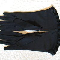 Vintage Gloves Black Retro Mid Century Tea Dance Wedding Downton Miss Fisher Steampunk Cosplay Gloves NOS Free Ship  US When Roses Bloom
