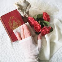 Vintage Fingerless Gloves White Victorian Lace Antique Wedding Downton Titanic Austen Victoria Dickens Cosplay Free Ship US When Roses Bloom
