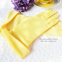 Vintage Gloves Sheer Yellow NOS  Retro Mid Century Wedding Tea Dance Downton Tea Party  Mid Century Cosplay  Free Ship  US When Roses Bloom