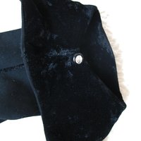 Vintage Black Gloves Sz 6+  Velvet Elegant Hollywood Glamour Dance Wedding Evening Cocktail Steampunk Cosplay Free Ship US  WhenRosesBloom