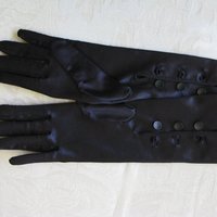Vintage Gloves Black Long Opera Debutante Presentation Formal Gloves Mid Centuty Retro Hollywood Lady Mary Steampunk Cosplay WhenRosesBloom