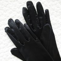 Vintage Gloves Black Long Opera Debutante Presentation Formal Gloves Mid Centuty Retro Hollywood Lady Mary Steampunk Cosplay WhenRosesBloom