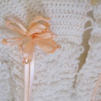 Vintage Baby Jacket Cardigan Matinee Jacket  Hand Crochet Baby Keepsake Heirloom Gift WhenRosesBloom