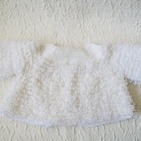 Vintage Baby Jacket Cardigan Matinee Jacket  Hand Crochet Baby Keepsake Heirloom Gift WhenRosesBloom