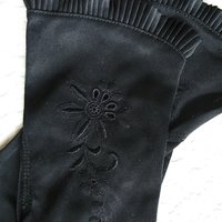 Vintage Gloves Black Retro Mid Century Tea Dance Wedding Downton Miss Fisher Steampunk Cosplay Gloves NOS Free Ship  US When Roses Bloom