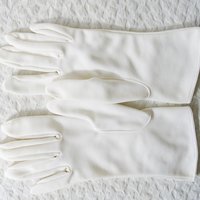 White Gloves Vegan Fabric Retro Vintage Tea Party Wedding  Elegant Cosplay  Mid Century Style washable gloves Free Ship US When Roses Bloom
