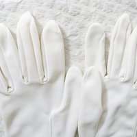 White Gloves Vegan Fabric Retro Vintage Tea Party Wedding  Elegant Cosplay  Mid Century Style washable gloves Free Ship US When Roses Bloom