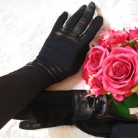Vintage Gloves Black Long Opera Debutante Presentation Formal Gloves Mid Centuty Retro Hollywood Lady Mary Steampunk Cosplay WhenRosesBloom