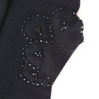 Vintage Black Gloves Gauntlet wrist beads  Elegant Hollywood Glamour Dance Evening Cocktail Steampunk Cosplay Free Ship US  WhenRosesBloom