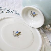 Vintage Tea Cup Turquoise Blue  Rose Footed Melrose German US Zone  Downton Elegant Shabby Chic Mid Century Tea Party Gift  WhenRosesBloom