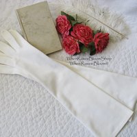 Vintage White Gloves Matinee Wedding Tea Retro Mid Century Bride Downton Titanic Jane Austen Cosplay  Free Ship  US When Roses Bloom