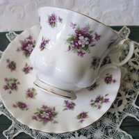 Royal Albert Sweet Violets Vintage Tea Cup English Bone China Retro Tea Time Gift Dainty Mid Century Style Shabby Chic WhenRosesBloom