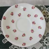 Vintage Tea Cup Ansley Pink Rosebud Hathaway English Bone china Tea Cup  Downton Shabby Chic Mid Century Tea Party Gift  WhenRosesBloom