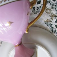 Vintage Footed Tea Cup Pink Floral  Made Japan Mid Century Retro Elegant Tea Gift Victoria Downtown Tea Cottage Shabby Chic WhenRosesBloom