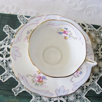 Royal Albert Vintage Tea Cup Pink Roses Blue 1917-1933  Rare  English Bone China Retro Tea Time Gift Dainty Shabby Chic Style WhenRosesBloom