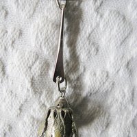 Vintage Silver Choker Pendant 70s Minimalist Style Modernist Floral Statement Necklace Boho Gypsy Retro Elegant Free Ship US WhenRosesBloom