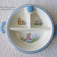 Vintage Baby Dish Mid Century warming dish divided heated plate classic baby shower gift nursery decor Keepsake Heirloom WhenRosesBloom