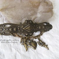 Vintage Victorian Angel Pin Brooch Costume Jewelry Gold Tone Vintage Victoria  Retro 1928 Style Lapel Dress Pin When Roses Bloom