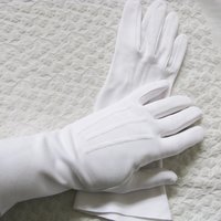 Vintage Gloves White Matinee Tea Party Dance Wedding Retro Mid Century Washable Everyday Gloves  FREE SHIPPING US When Roses Bloom