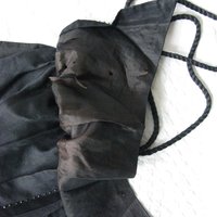 Vintage Black  Purse Victorian Edwardian Evening Bag Purse Reticule Drawstring Downton Abbey Titanic Steampunk Retro Cosplay WhenRosesBloom