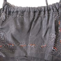 Vintage Black  Purse Victorian Edwardian Evening Bag Purse Reticule Drawstring Downton Abbey Titanic Steampunk Retro Cosplay WhenRosesBloom