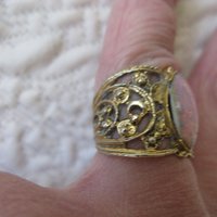 Vintage Costume Statement Ring Retro 60 Hollywood Party Style Elegant Wedding Jewelry Faux Opal Moonstone Aurora Borealis WhenRosesBloom