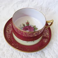 Vintage Tea Cup Pink Roses Made in Japan Saja Mid Century Retro Elegant Tea Gift Victoria Downtown Tea Cottage Shabby Chic WhenRosesBloom