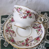 Vintage English Tea Cup Pink Roses Melba Bone China Floral Tea Mid Century Retro English Tea Gift  Shabby Chic Romantic Tea WhenRosesBloom