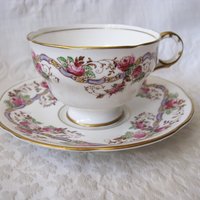Vintage English Tea Cup Pink Roses Melba Bone China Floral Tea Mid Century Retro English Tea Gift  Shabby Chic Romantic Tea WhenRosesBloom