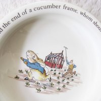 Vintage Peter Rabbit Porringer Bowl  Baby Toddler Beatrix Potter classic baby shower gift nursery decor Keepsake Heirloom WhenRosesBloom