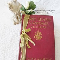 Vintage Red Book biography Fanny Kemble 1st Edition Margaret Armstrong Southern Slavery Plantation life Decorative Library WhenRosesBloom