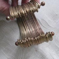 Vintage Gold Bracelet Multi Wire Design Casual Retro 70s-80s Boho Gypsy Hipster Minimalist Modern yet  Retro Jewelry Gift  WhenRosesBloom