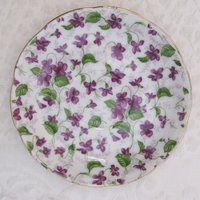 Tea Cup Chintz Purple Violets Made in Japan Vintage Retro TeaTime Dainty Tea Time Gift Mid Century Shabby Chic  WhenRosesBloom Classic Tea